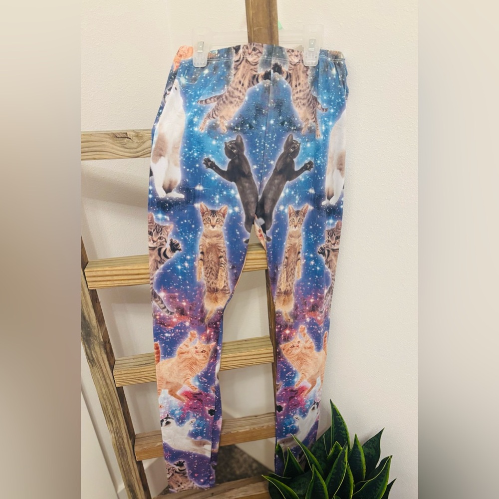 Kids' Galaxy Cat Print Leggings